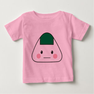 Camiseta Para Bebê Nori japonês da alga da bola de arroz do omusubi