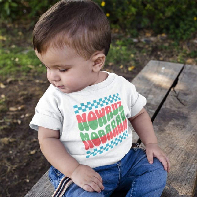 Camiseta Para Bebê Noroz Mobarak | Feliz Ano Novo Iraniano (Norooz Mobarak | Happy Iranian New Year Baby T-Shirt)