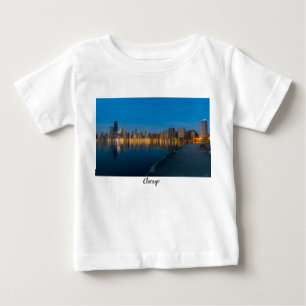 Camiseta Para Bebê Norte Chicago Cityscape