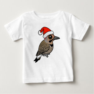 Camiseta Para Bebê Norte Flicker Santa Claus (amarelado)