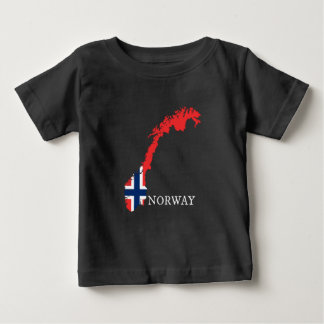 Camiseta Para Bebê Noruega - Bandeira da Noruega