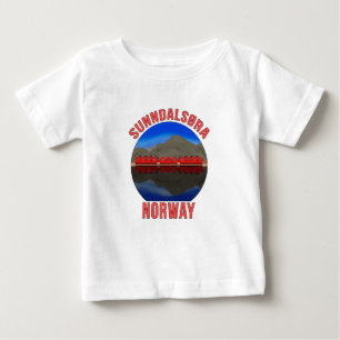 Camiseta Para Bebê Noruega Sunndalsøra Viagem Norueguês