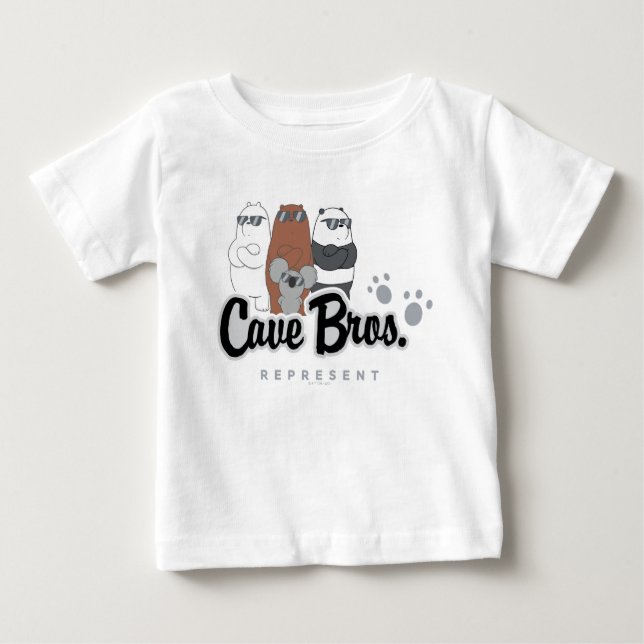 Camiseta Para Bebê Nós Bare Bears - Irmãos Cavernas. Representar (Frente)