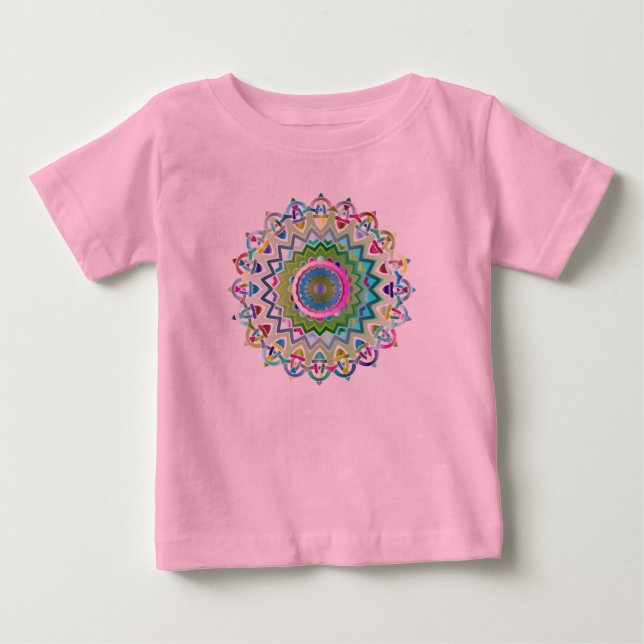 Camiseta Para Bebê Nós Celtas Prismáticos Coloridos (Frente)