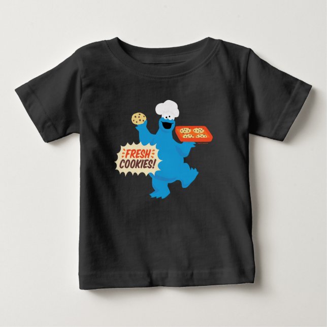 Camiseta Para Bebê Nós Somos Foodies | Cookies frescos! (Frente)