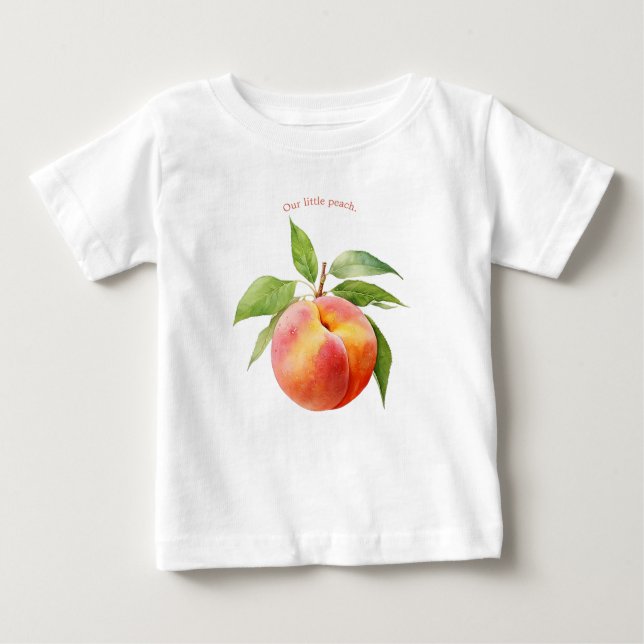 Camiseta Para Bebê Nossa Pequena Aquarela (Frente)