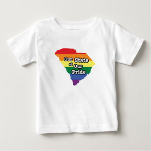 Camiseta Para Bebê Nosso Estado de Orgulho Carolina do Sul