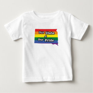 Camiseta Para Bebê Nosso Estado de Orgulho  Dakota do Sul