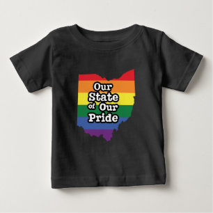 Camiseta Para Bebê Nosso Estado de Orgulho  Ohio
