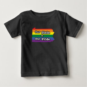 Camiseta Para Bebê Nosso Estado de Orgulho  Pensilvânia