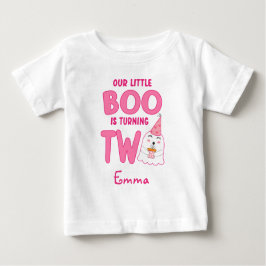 Camiseta Para Bebê Nosso Pequeno Boo Transformando Dois segundos aniv