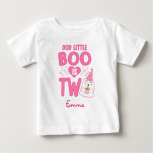 Camiseta Para Bebê Nosso Pequeno Boo Transformando Dois segundos aniv