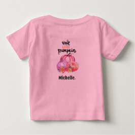 Camiseta Para Bebê Nossos pequenos Pumpkin personalizaram as Crianças