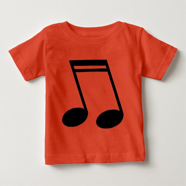 Camiseta Para Bebê Notas Musicais Feitas Como Semiquavers (Frente)