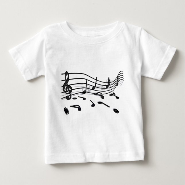 Camiseta Para Bebê Noten, música (Frente)
