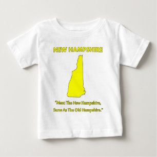 Camiseta Para Bebê Nova Hampshire - Conheça a Nova Hampshire...