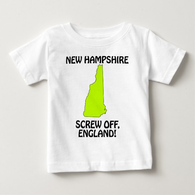 Camiseta Para Bebê Nova Hampshire - Fora, Inglaterra! (Frente)
