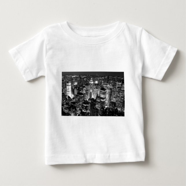 Camiseta Para Bebê Nova Iorque de Manhattan (Frente)