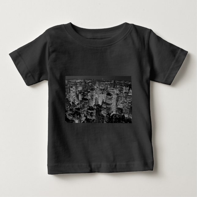 Camiseta Para Bebê Nova Iorque de Manhattan (Frente)