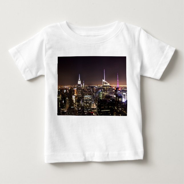Camiseta Para Bebê Nova Iorque (Empire State Building) (Frente)