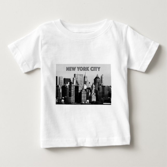 Camiseta Para Bebê Nova Iorque Lower-Manhattan Pro Foto (Frente)