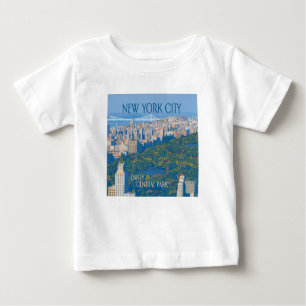 Camiseta Para Bebê Nova Iorque   Parque Central de Aproveitamento