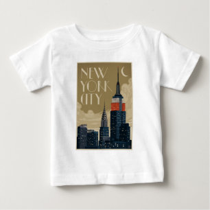 Camiseta Para Bebê Nova Iorque Skyline