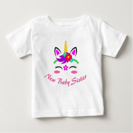 Camiseta Para Bebê Nova Irmã Bebê