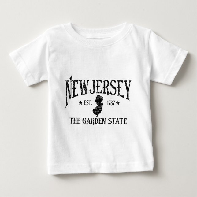 Camiseta Para Bebê Nova Jersey (Frente)