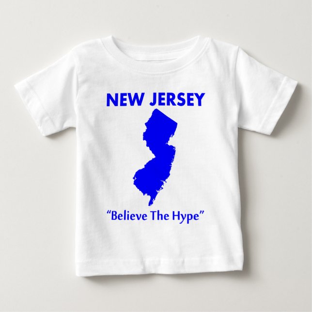 Camiseta Para Bebê Nova Jersey - Acredite no Hype (Frente)