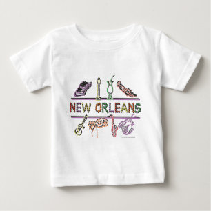 Camiseta Para Bebê Nova Orleans-ICONS- cópia
