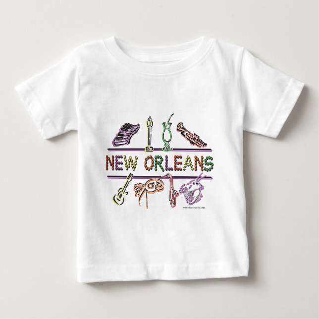 Camiseta Para Bebê Nova Orleans-ICONS- cópia (Frente)