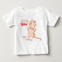 Camiseta Para Bebê Nova Princesa Lilibet Cute Kitten Chamada Baby