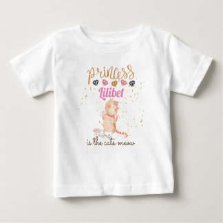Camiseta Para Bebê Nova Princesa Lilibet Cute Kitten Chamada Baby