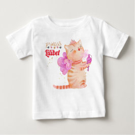 Camiseta Para Bebê Nova Princesa Lilibet Cute Kitten Chamada Baby B
