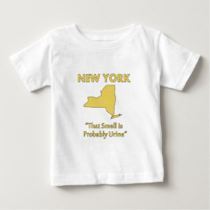 Camiseta Para Bebê Nova York - Esse Cheiro Provavelmente é Urina