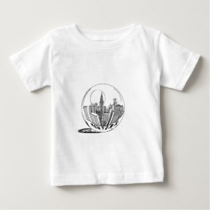 Camiseta Para Bebê Nova York numa bola de vidro