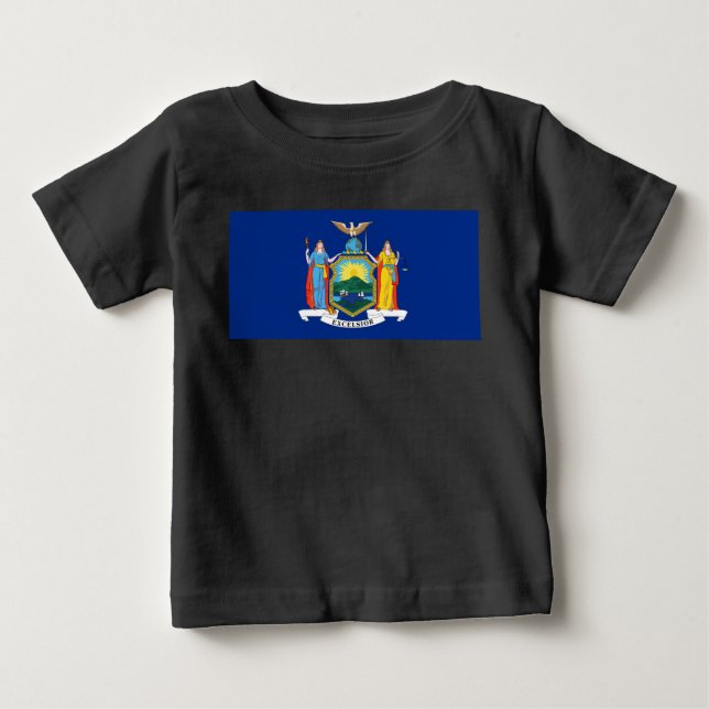 Camiseta Para Bebê Nova York: O Estado Imperial, Bandeira da Grande M (Frente)