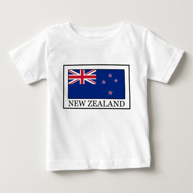 Camiseta Para Bebê Nova Zelândia (Frente)