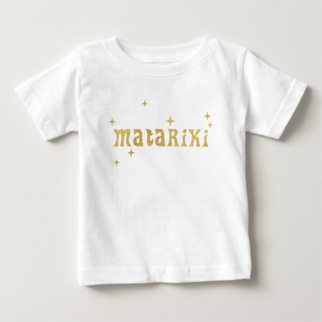 Camiseta Para Bebê Nova Zelândia Maori - Estrelas Matariki 1 (Frente)
