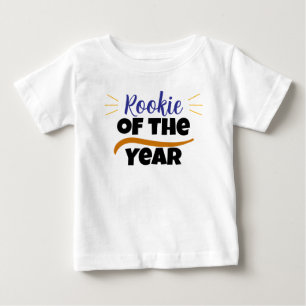 Camiseta Para Bebê Novato do Ano - Crianças Divertidas e Fofas