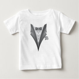 Camiseta Para Bebê Novelty Tuxedo Tux Impressão