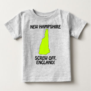 Camiseta Para Bebê Novo Hampshire - Desliguem a Inglaterra!