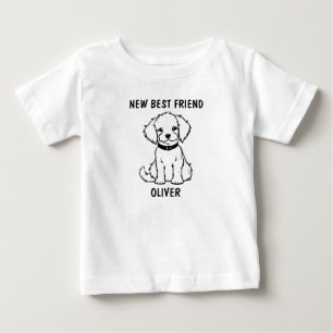 Camiseta Para Bebê Novo melhor amigo