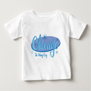 Camiseta Para Bebê Novo-Retro-Chicago