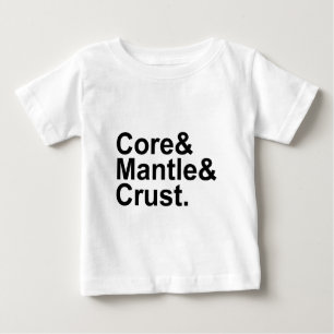 Camiseta Para Bebê Núcleo Manto Crosta   Estrutura Interna da Terra