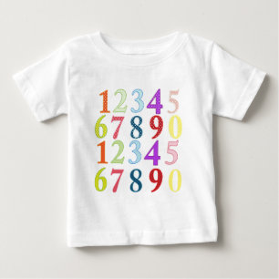 Camiseta Para Bebê Numerais