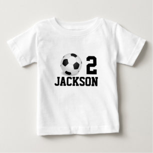 Camiseta Para Bebê Número de Ano do Bebê SOCCER Personalizado