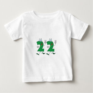 Camiseta Para Bebê Número feliz 22