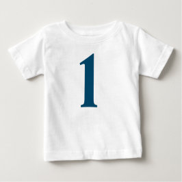 Camiseta Para Bebê Número simples e Na moda "1"